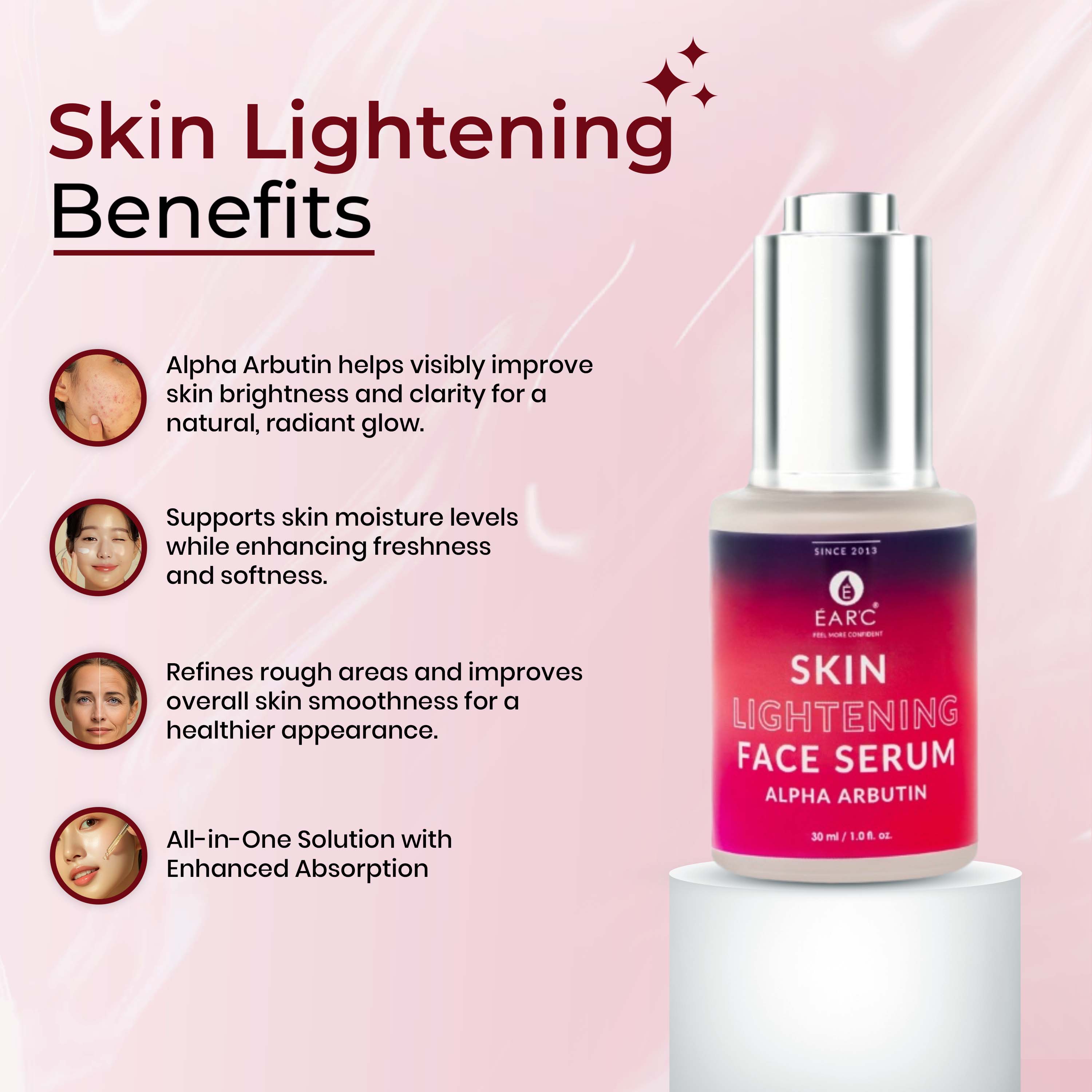 SKIN LIGHTENING FACE SERUM (ALPHA ARBUTIN)