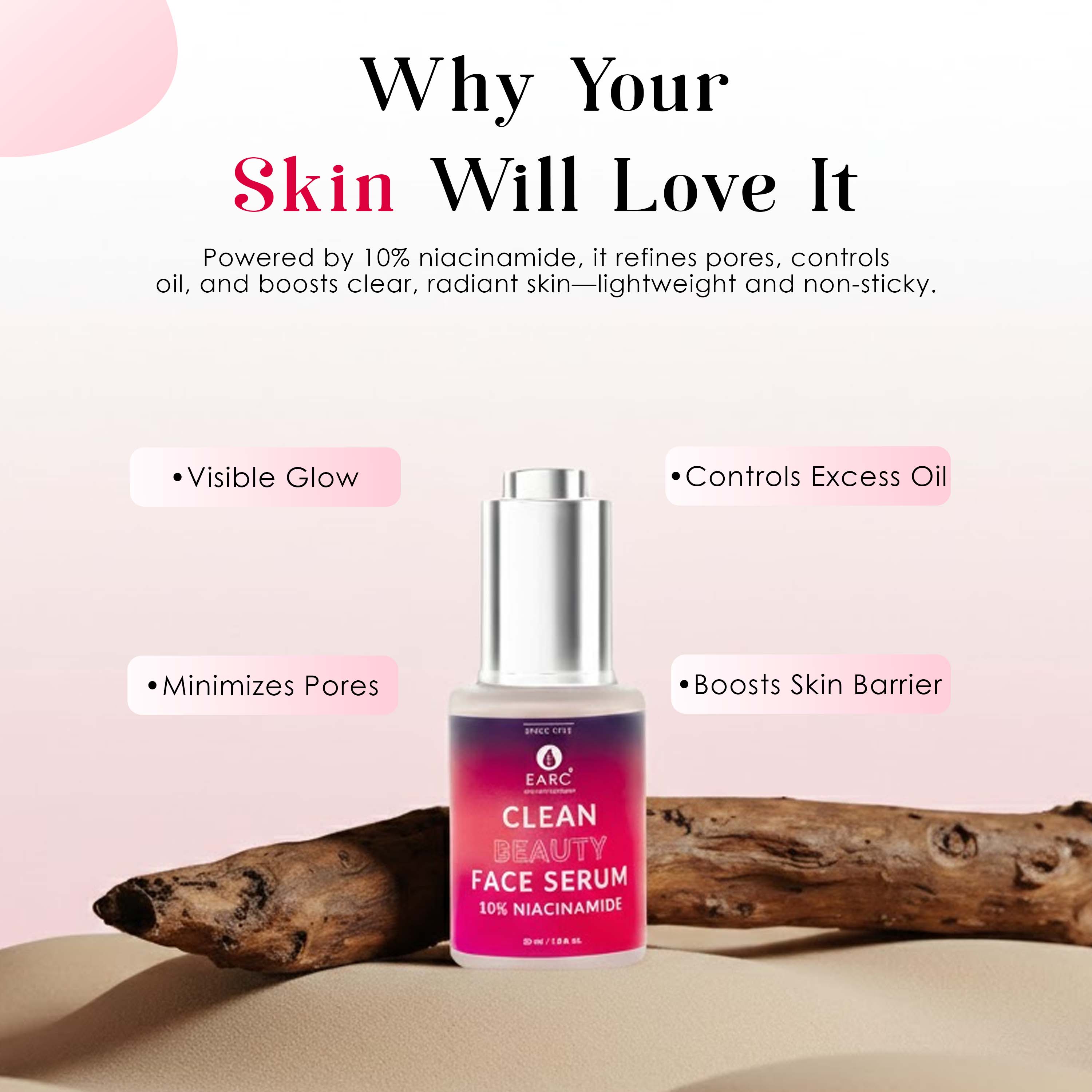 CLEAN BEAUTY FACE SERUM (10% NIACINAMIDE )